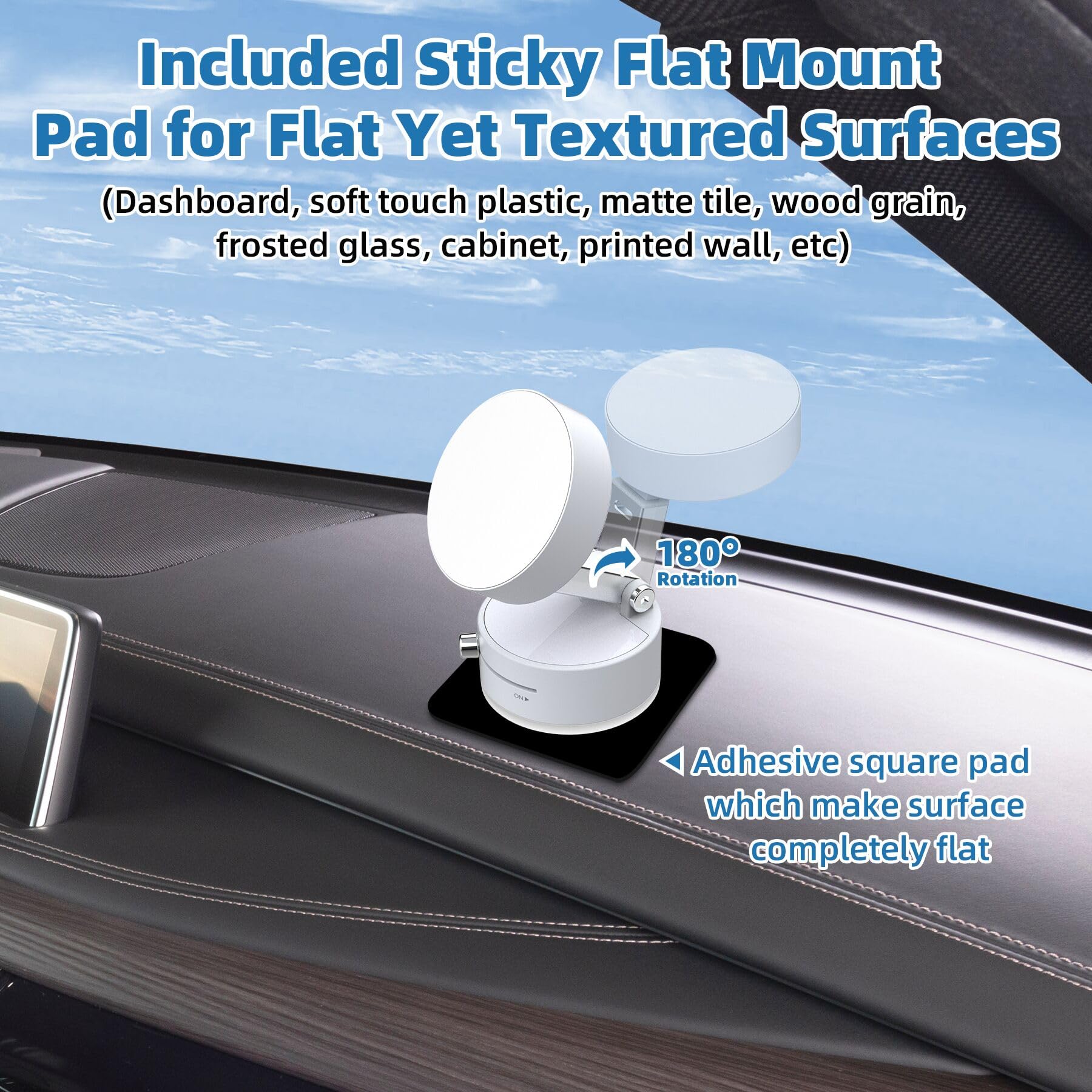 Easvorix Vacuum Magnetic Phone Holder With Metal Ring Compatible With Iphone 16 15 14 13 All Phone, Portable Universal Collapsib